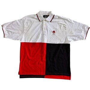Vintage M&Ms Colorblock Polo Shirt‎ XL Cyrk Clothing Cotton 90s USA Embroidered
